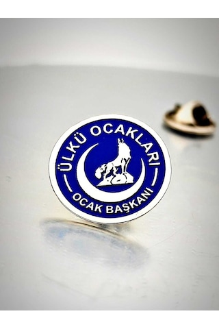 Yörük Tasarım Ülkü Ocakları Ocak Başkanı Yaka Rozeti Gümüş