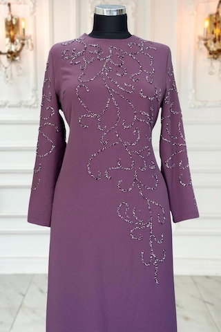 Amine Hüma Cansu Tesettür Abiye Violet Violet