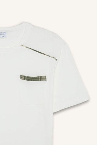 Defacto %100 Pamuk New Regular Fıt Kısa Kollu 2li Pijama Takımı H8717ax26smwt34 Beyaz-wt34