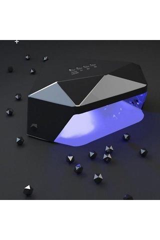 Skycity 48w Pırlanta Şekilli Uv Led Tırnak Kurutma Lambası - 30 Led, 3 Zamanlayıcı, Otomatik Sensörlü Manikür-pedikür Aleti Şampanya Altın