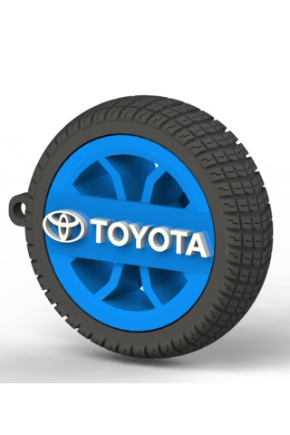 Toyota Uyumlu Özel Tasarım Anahtarlık - Premium Hafif Ve Dayanıklı Mavi