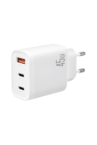 L117 Eu 45w 3a 1 X Usb-a - 2 X Usb-c 3 Çıkışlı Hızlı Şarj Adaptörü