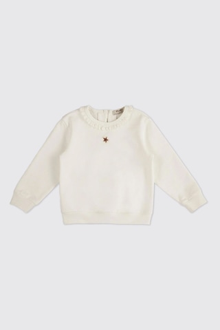 Kız Bebek Ekru Sweatshirt Çok Renkli