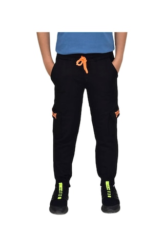 Erkek Çocuk Çift Kargo Cepli Eşofman Altı Bgl-st04631 Siyah