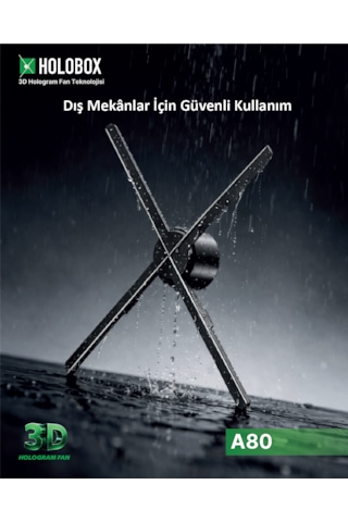 Holobox A80 Dış Mekan 3d Hologram Fan