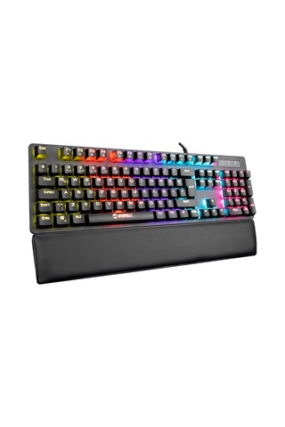 Everest KB-GX7 Bluesky Kırmızı Switch Kablolu Rainbow Deri Bilek Destekli Mekanik Oyuncu Klavye