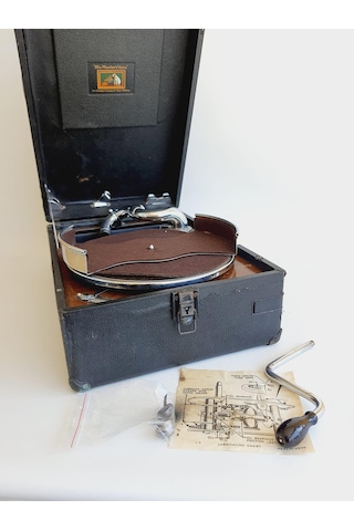 His Master's Voice Antika Çanta Gramofon 086 (ARIZALI)