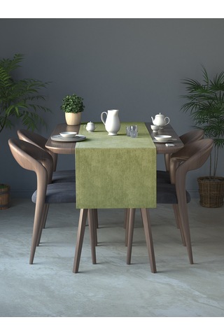 Kadife Dokulu Ada Çayı Rengi Daily Series Runner 40 X 140 Ada Çayı