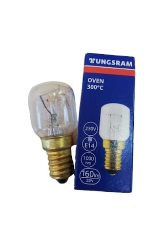 Tungsram Fırın Ampulü 25 W E14 Duylu 300 Dereceye Dayanıklı 000 Açık Krem