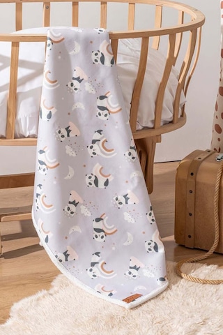 Fluffy Bebek Battaniyesi 70x100 Cm Panda Desen Çok Renkli