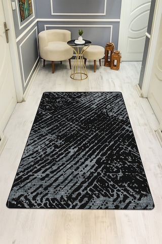 Modern Desenli Dijital Baskı Kaymaz Taban Halı H0947 Renkli
