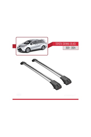 Toyota Sienna Xl40 2021 Ve Sonrası İle Uyumlu Ace-1 Ara Atkı Tavan Barı Gri