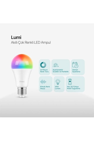 Ttec Lumi Çok Renkli Uzaktan Ortama Göre Işık Ayarlama Ve Zamanlama Özellikli Led Wi-fi Akıllı Ampul