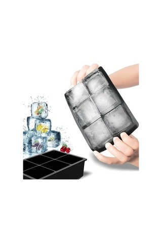 Ulzyvf Createtech Siyah Kalıp Jumbo Izgara Buz Küpleri Büyük Boy Ambition 2pcs-6 Zw Siyah Siyah