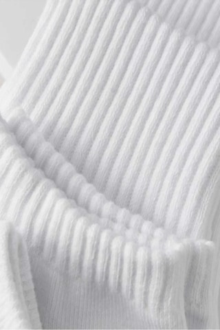 Ozzy Socks 6 Çift Logosuz Beyaz Dikişsiz Pamuklu Kisa Tenis Unisex Çorap Beyaz