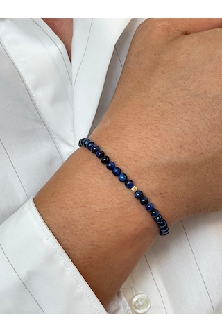 14 Ayar Altın Küp Altın Detaylı Doğal Kaplangözü Taşlı Altın Bileklik Altın