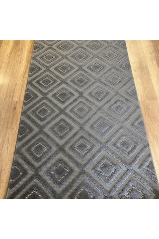 Hoom Rugs Design 1089 Antrasit Desensiz Yumuşak Dokulu İskandinav Halı Antrasit