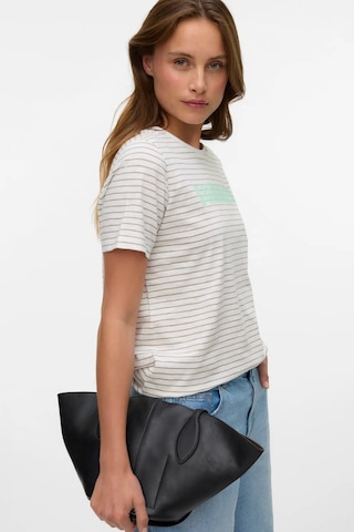 Vero Moda Kadın Vmsımone Kısa Kollu Pamuk T-shirt 10328170 Beyaz Beyaz