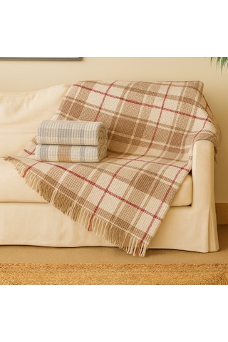 Dinarsu Cozy Life Tv Battaniyesi Açık Kahverengi