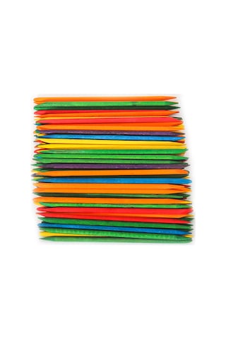 Reedark Renkli Ahşap Tırnak Çubuğu Seti - Tırnak Boyası Temizleyici Ve Kütikül Push Rodu, 100 Adet/ Paket