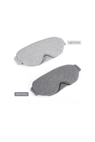 Wezone Pamuklu Göz Maskesi - Yolculuk Ve Uyku İçin Hafif Gri Renk Seçeneği Açık Gri