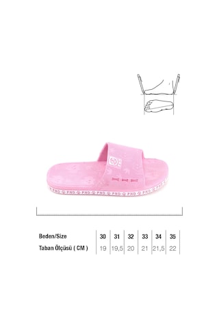 Gezer Kız Çocuk Airblow Yazlık Islak Zemine Uygun Ev Bahçe Banyo Havuz Terlik PEMBE