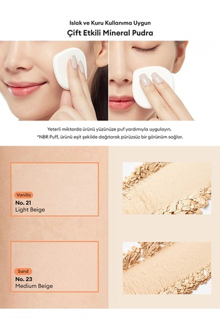 Islak Ve Kuru Kullanıma Uygun Mineral Pudra Signature Dramatic Twoway Pact Spf 25/pa++ No.23 Sand 23