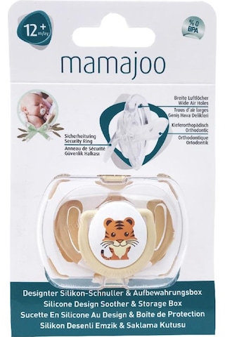 Mamajoo Tekli Desenli Emzik & Renkli Saklama Kutusu 12 Ay+Ekru K Ekru