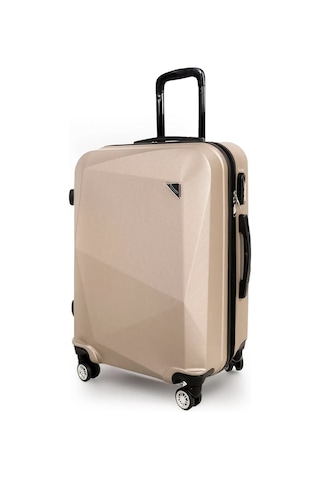 Polo&sky Elmas Model Gold Renk 2'li Valiz Seti Kabin+orta Altın