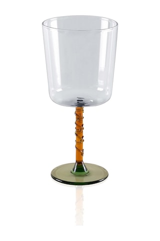 The Mia Line Şarap Kadehi Sarı 300 Ml Şeffaf