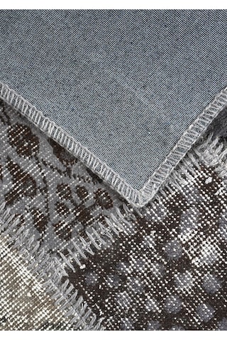 Modern Bohem Stil Vintage Halı Özel Tasarım Patchwork Koleksiyonu Gri