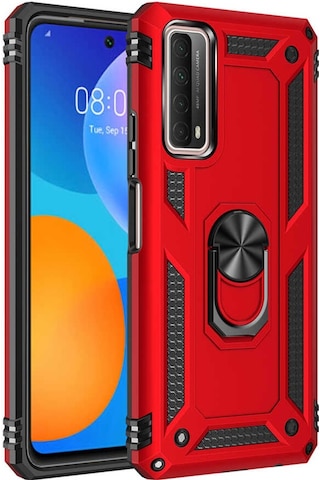 Huawei P Smart 2021 Kılıf Zore Vega Yüzük Standlı Zırh Kılıf