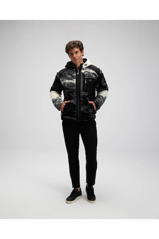 Ellesse Em516-gı Erkek Fermuarlı Kapüşonlu Siyah Polar Mont Siyah