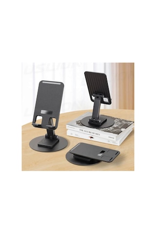 Genel Markalar İphone, İpad, Xıaom Samsung Huavei Telefon Ve Tabletler İçin Uyumlu Çok Amaçlı 360 Dönebilen Stand Siyah