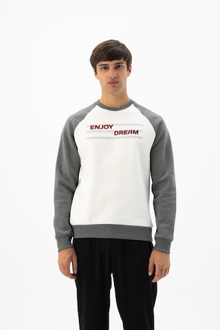 Arma Erkek Büyük Beden Bisiklet Yaka Sweatshirt K24124884401 Ekru