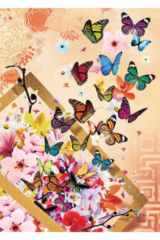 Art 500 Parça Bahar Esintisi Puzzle - Kelebekler Ve Çiçekler