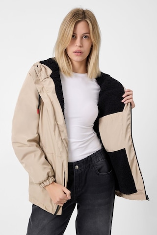 Spor Kadın Kürklü Su Ve Rüzgar Geçirmez Kapüşonlu Mont Parka-109 Taş