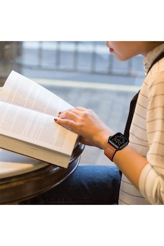Cosmotex Newface Apple Uyumlu Watch 38mm Kr415 Luaz Deri Kordon - Siyah