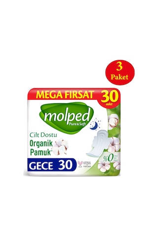 Molped Pure Soft Mega Fırsat Gece Ultra 3 x 30'lu