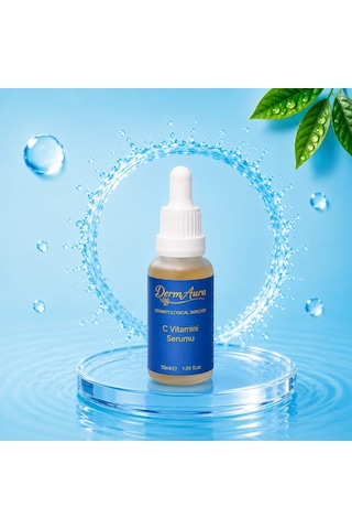 Dermaura C Vitamini Yüz Serumu 30ml Aydınlatıcı Leke Karşıtı Ve Nemlendirici Cilt Bakım Serumu
