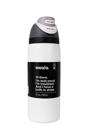 Owala 32 Oz 946 Ml Freesip Çift Katmanlı Paslanmaz Çelik Termos Kilitli Kapak Beyaz