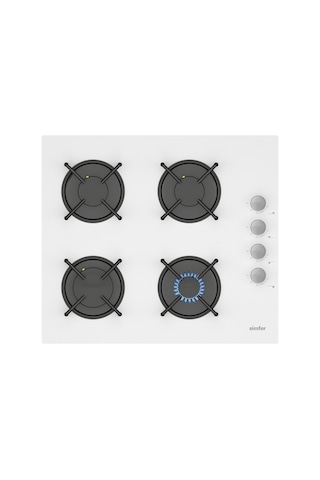 Simfer QS Beyaz 2'li Cam Ankastre Set (3507 Ocak + 8704 Davlumbaz)