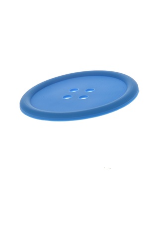 Xurunkeji Büyük Düğmeli Silikon Bardak Altlığı Eğlenceli Yenilikçi Tasarım Kitsch Retro İçecekler Yer Matı - Mavi Mavi