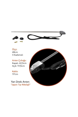 Markaonbir Carub Japon Tip Yan Direk Anten Nikelajlı Br0040104
