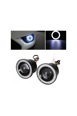 Sis Mercekli Led Ampül Gündüz Farı Beyaz Angel Led 89 mm Çap