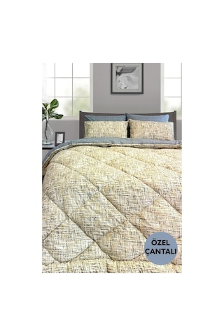 Lux Uyku Seti-tek Kişilik-lastikli Çarşaflı 2yastık Kılıflı-özel Çantada Active Sarı