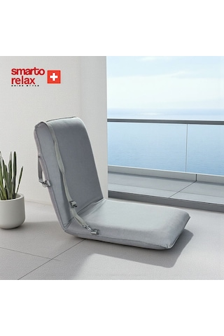 Smarto Relax Marine Tekne Şezlong Minderi Suya Dayanıklı Gri