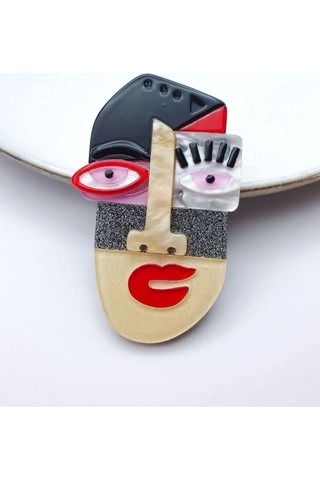 Yasya Broş İğnesi 100852186 Gri