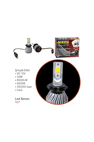 Niken H7 Led Xenon Eco Serisi 32W/8000LM/6500K