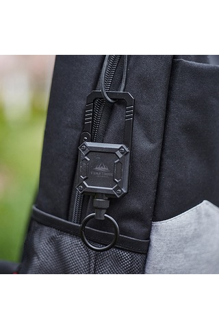 Geeksen Alüminyum Manyetik Anahtar Zinciri, Geniş Uzaklıkta Uzayabilir, Outdoor Seyahat İçin Çanta/belt Takımı, Siyah Çok Renkli